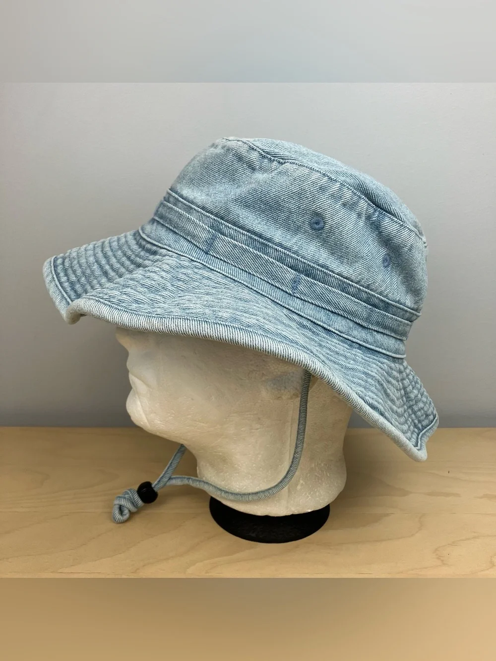 VTG Dorfman Pacific Blue Denim Light Wash Bucket Sun Hat Size Medium (Women’s?)